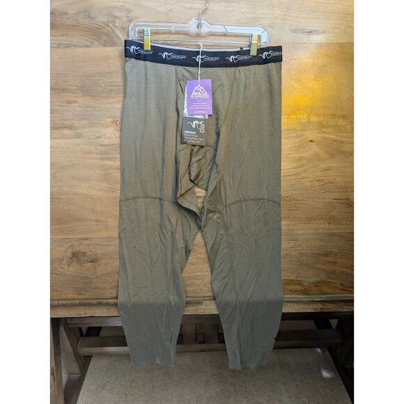 Stone Glacier Chinook Active Pants Men Large Green Merino Wool Elastic Waist NWT - Picture 1 of 3